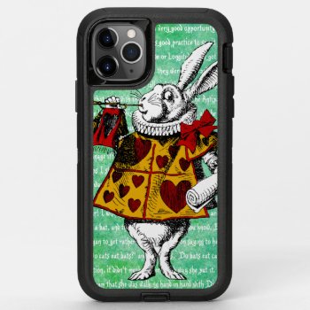 The White Rabbit {{{ Alice In Wonderland }}} Otterbox Defender Iphone 11 Pro Max Case by WaywardMuse at Zazzle