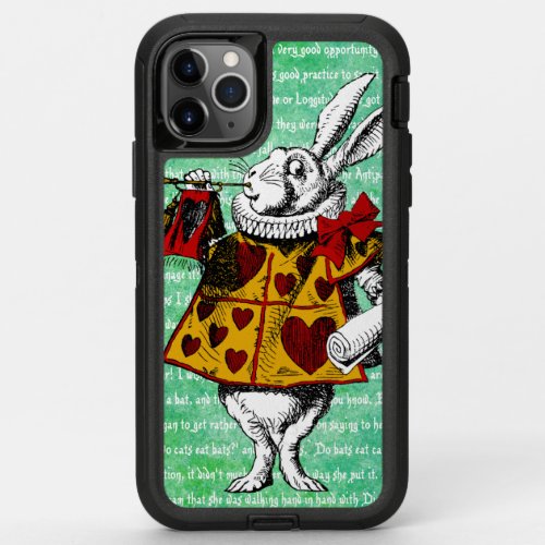 The White Rabbit  Alice in Wonderland  OtterBox Defender iPhone 11 Pro Max Case