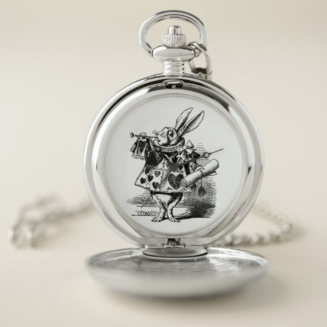 The White Rabbit - Alice in Wonderland Pocket Watch (Inside)