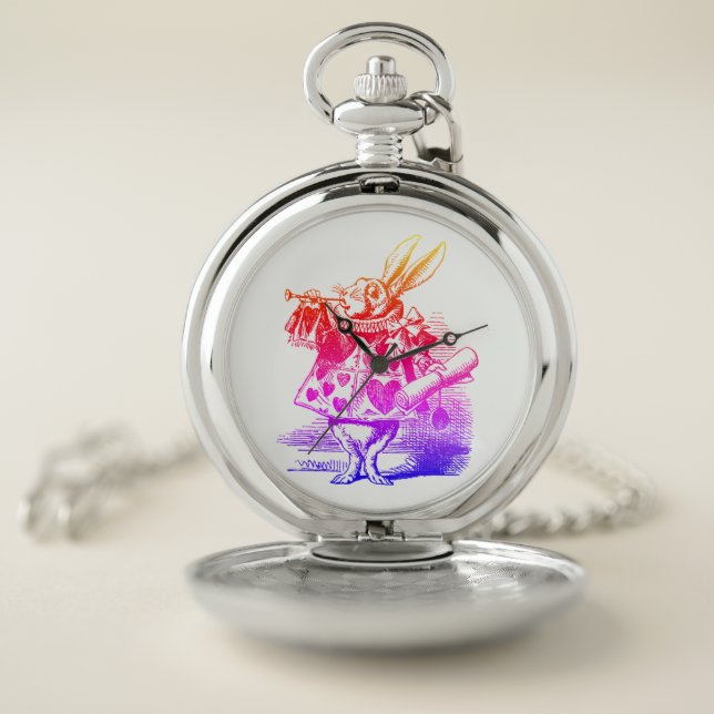 The White Rabbit - Alice in Wonderland Pocket Watch (Inside)