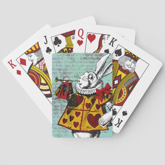 The White Rabbit {{{ Alice in Wonderland }}} Poker Cards (Back)