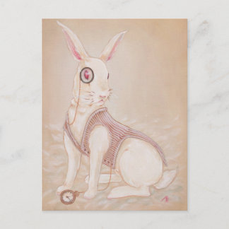 The White Rabbit - Alice in wonderland postcard