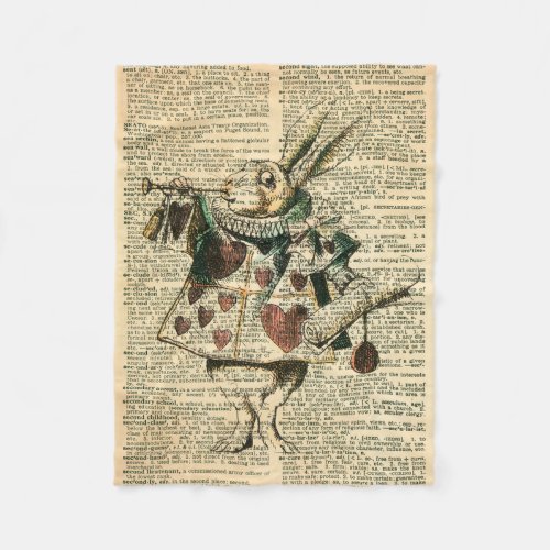 The White Rabbit Alice in Wonderland Throw Blanket