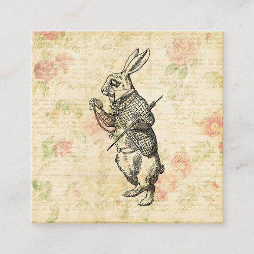 The White Rabbit Alice in Wonderland Vintage Art Enclosure Card