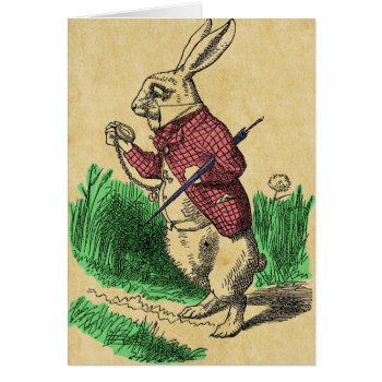 The White Rabbit Card by EndlessVintage at Zazzle