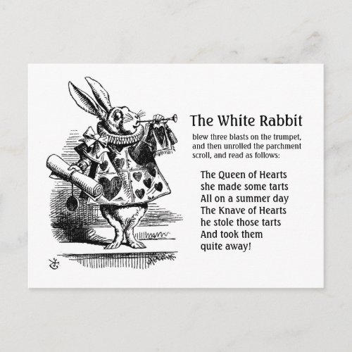 The White Rabbit CC0242  Fairy Tale Postcard