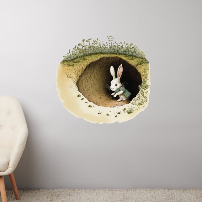 The White Rabbit Enters Wonderland - Wall Decal (Living Room 2)