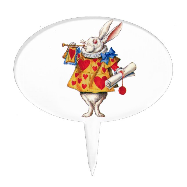 The White Rabbit From Alice in Wonderland Cake Topper (Front)