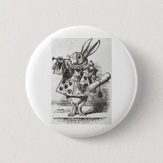 The White Rabbit from Alice in Wonderland Pinback Button