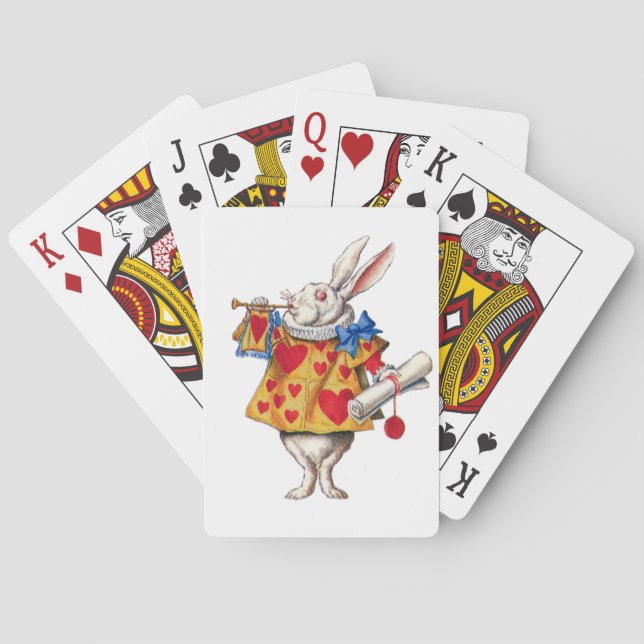 The White Rabbit From Alice in Wonderland Poker Cards (Back)