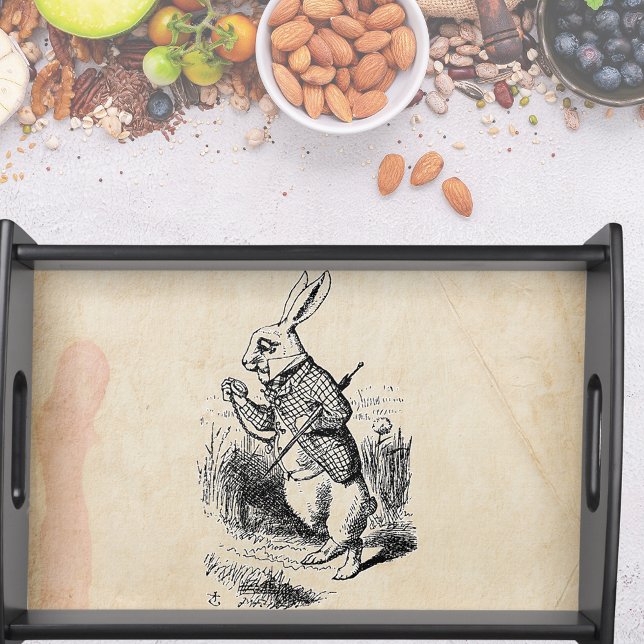 The White Rabbit Illustration Serving Tray (Creator Uploaded)