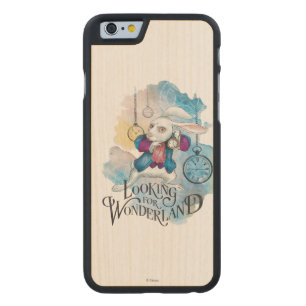 The White Rabbit Looking for Wonderland Carved Maple iPhone 6 Slim Case