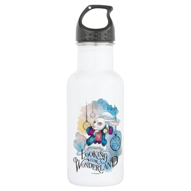 The White Rabbit | Looking for Wonderland Water Bottle (Front)