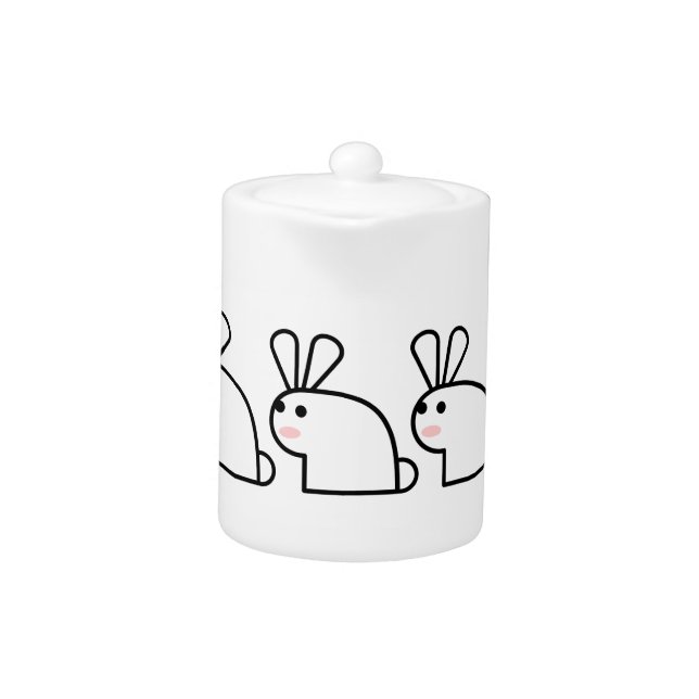 The White Rabbit (Multi) Teapot (Front)