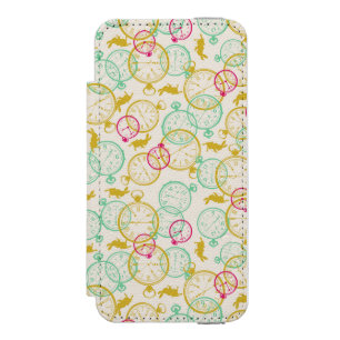 The White Rabbit Pattern Wallet Case For iPhone SE/5/5s