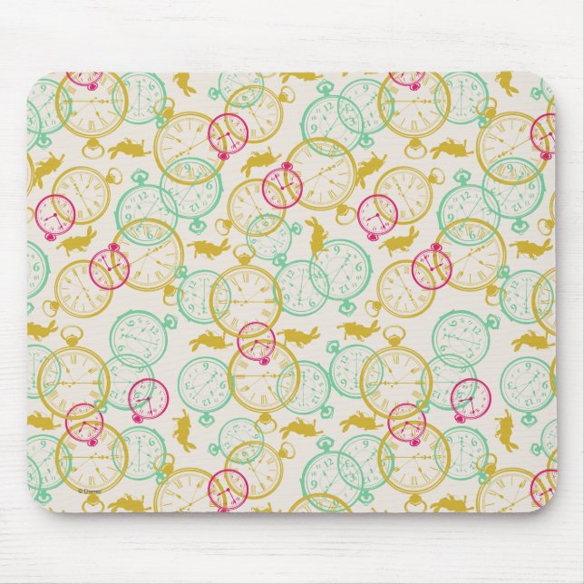 The White Rabbit Pattern Mouse Pad (Front)