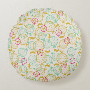 The White Rabbit Pattern Round Pillow
