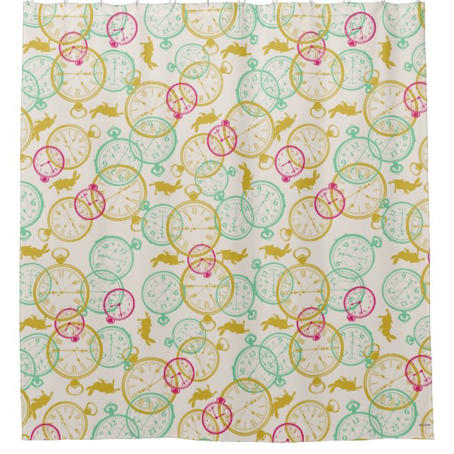 The White Rabbit Pattern Shower Curtain (Front)
