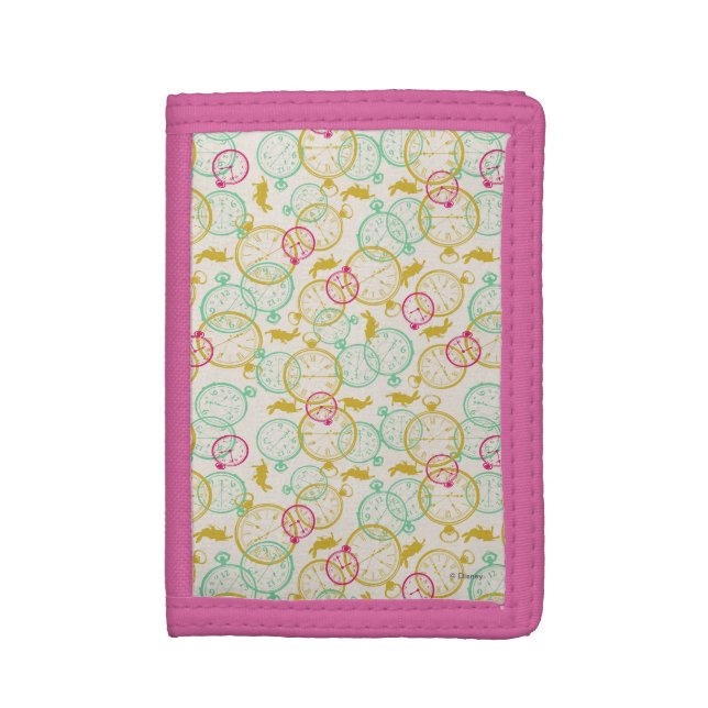 The White Rabbit Pattern Trifold Wallet (Front Vertical)