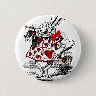 The White Rabbit Pinback Button