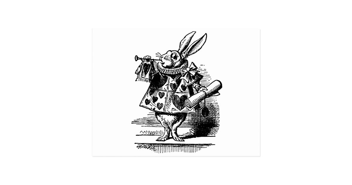 The White Rabbit Postcard | Zazzle.com