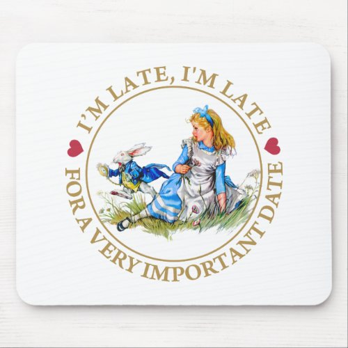 The White Rabbit Rushes By Alice In Wonderland Mouse Pad