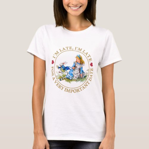 The White Rabbit Rushes By Alice In Wonderland T_Shirt