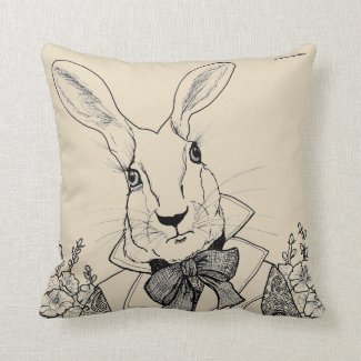 The White Rabbit, The Hurrier I Go Throw Pillow