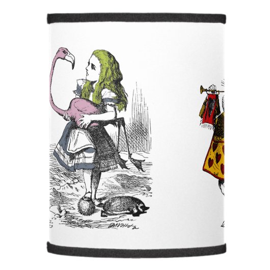 The White Rabbit, The Mad Hatter and Alice Lamp Shade (Left)