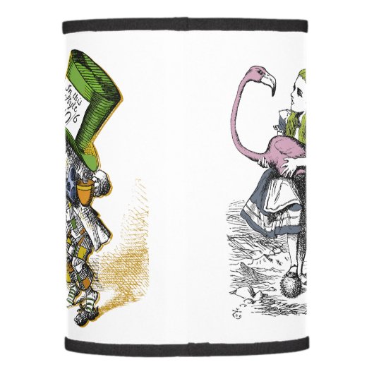 The White Rabbit, The Mad Hatter and Alice Lamp Shade (Back)
