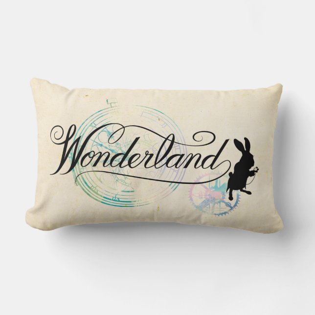 The White Rabbit | Wonderland Lumbar Pillow (Front)