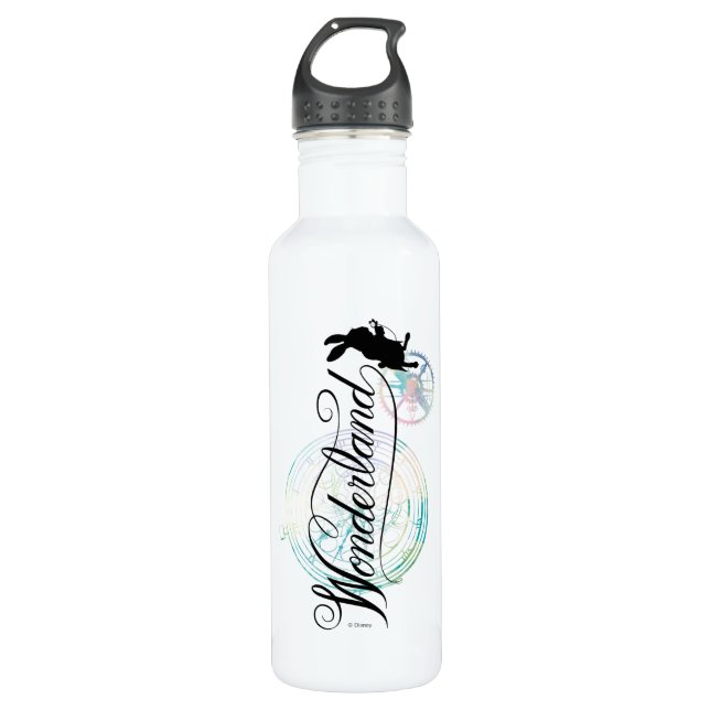 The White Rabbit | Wonderland Stainless Steel Water Bottle (Front)