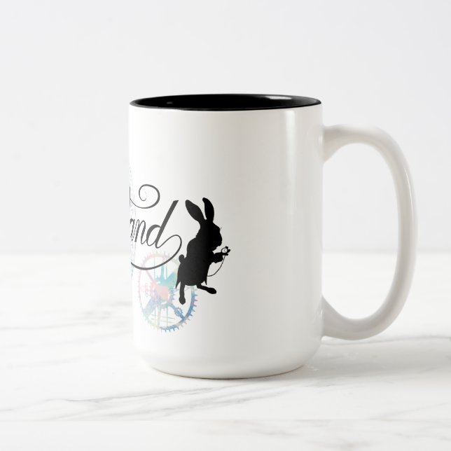 The White Rabbit | Wonderland Two-Tone Coffee Mug (Right)