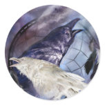 The White Raven Art Sticker