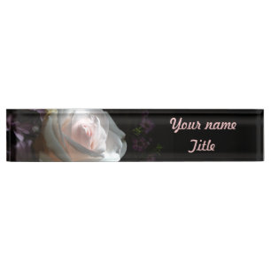 The White Rose - Desk Name Plate