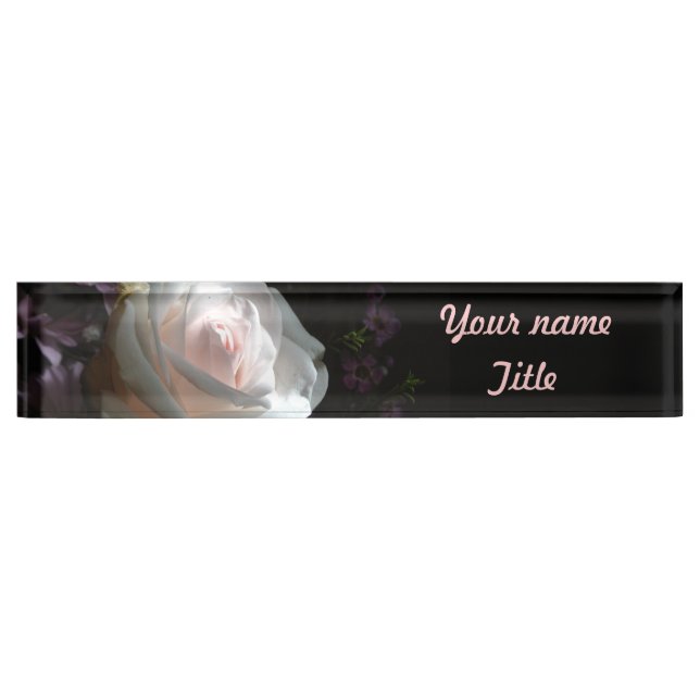 The White Rose - Desk Name Plate (Front)