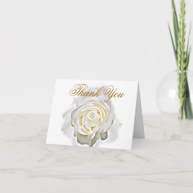 The White Rose of Love_ Thank You Card (Front)