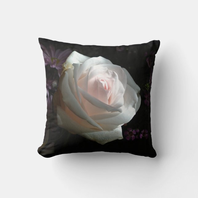 The White Rose - Throw Pillow (Front)
