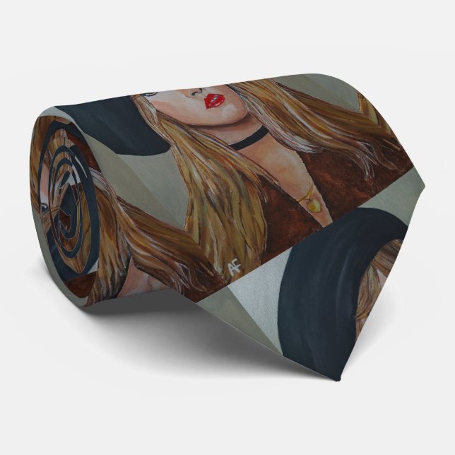 The White Witch Painting by Alfred Fox Neck Tie (Rolled)