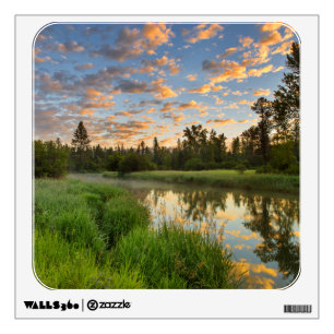 The Whitefish River with nice sunrise clouds Wall Sticker