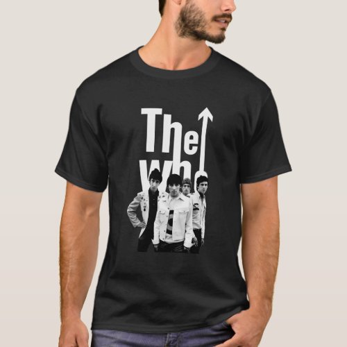 The Who Official 60S Black White Band T_Shirt