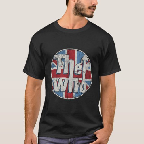 The Who Official Distressed Union Jack Circle T_Shirt