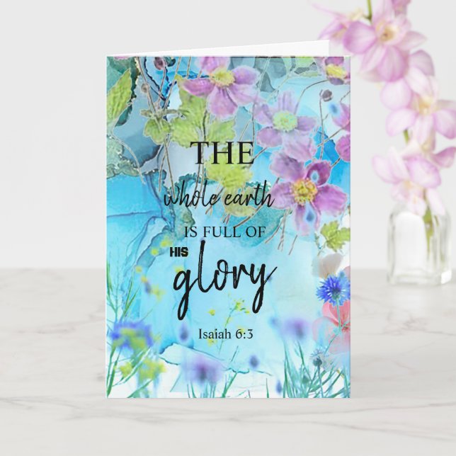 “The Whole Earth is Full of HIS Glory” Easter Card (Orchid)