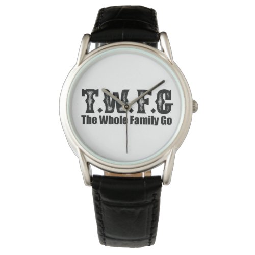 The whole family go black leather  Watch