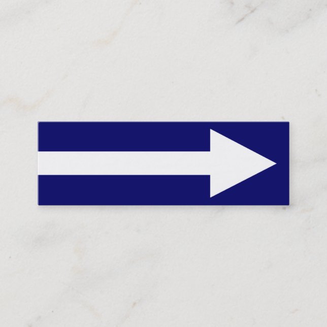 The Whole Point II - Dark Blue and White Mini Business Card (Front)