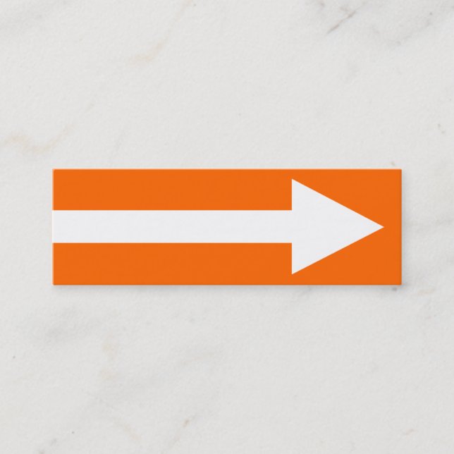 The Whole Point II - Orange, White and Gray Mini Business Card (Front)