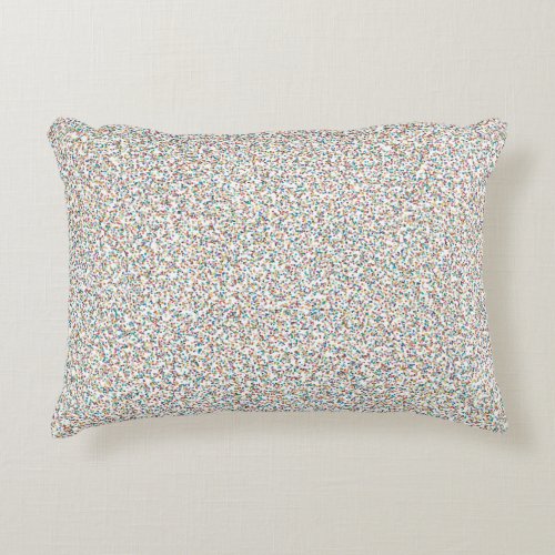 The Whole Rainbow Colorful Speckled Dots Accent Pillow