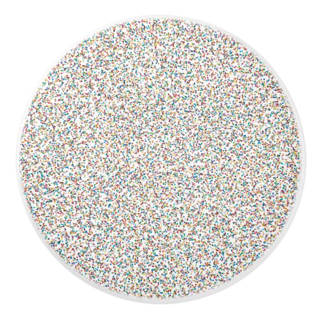 The Whole Rainbow Colorful Speckled Dots Ceramic Knob (Front)
