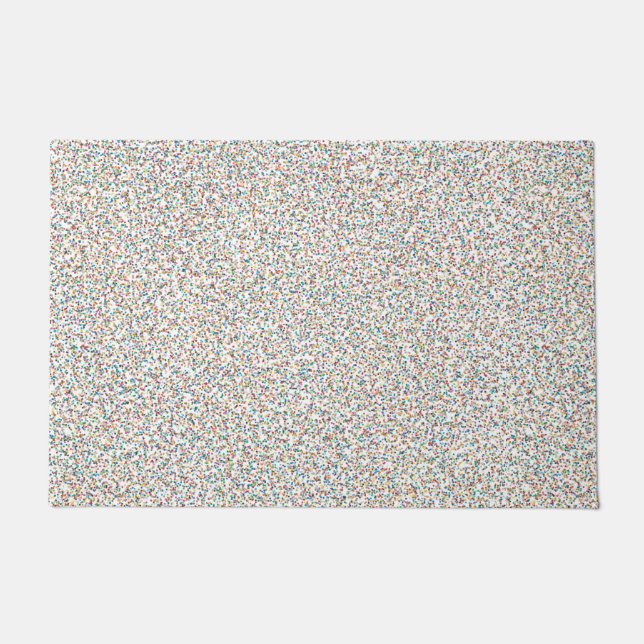 The Whole Rainbow Colorful Speckled Dots Doormat (Front)
