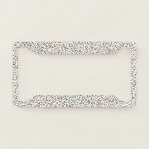 The Whole Rainbow Colorful Speckled Dots License Plate Frame